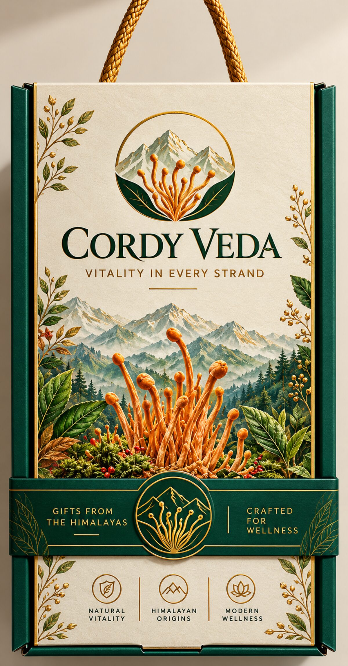 Cordy Veda Dried Cordyceps Fruiting Bodies gift box